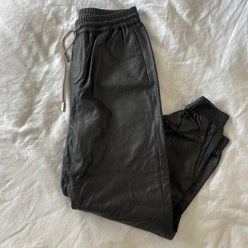 ELEVENTY SHEEP LEATHER PANTS